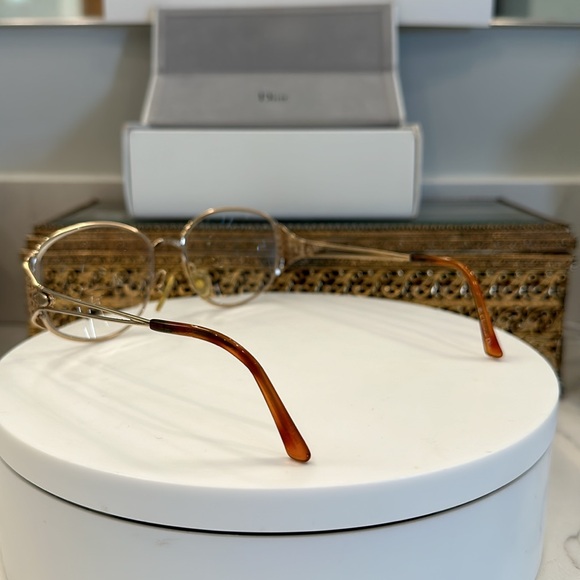 VTG Dior - Gold-Toned Rx Eyeglass Frames - EUC, w/ VTG Dior Case/Fair - Picture 7 of 17